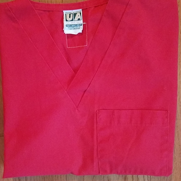 Red Scrub Top - Picture 3 of 3